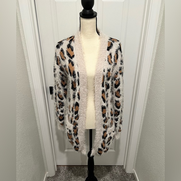 Sweaters - Leopard Print Cardigan